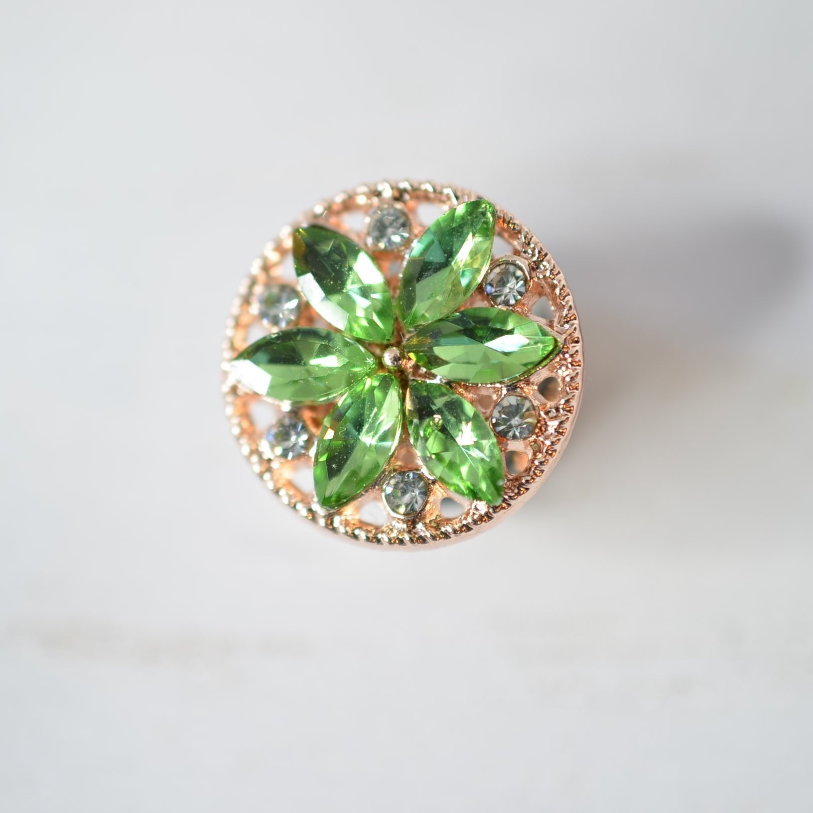 Light Green Flower petal charm for watch bands