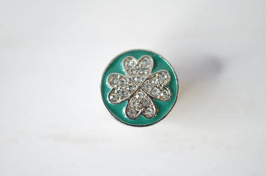 Green Lucky Charm Four Leaf Clover Charm