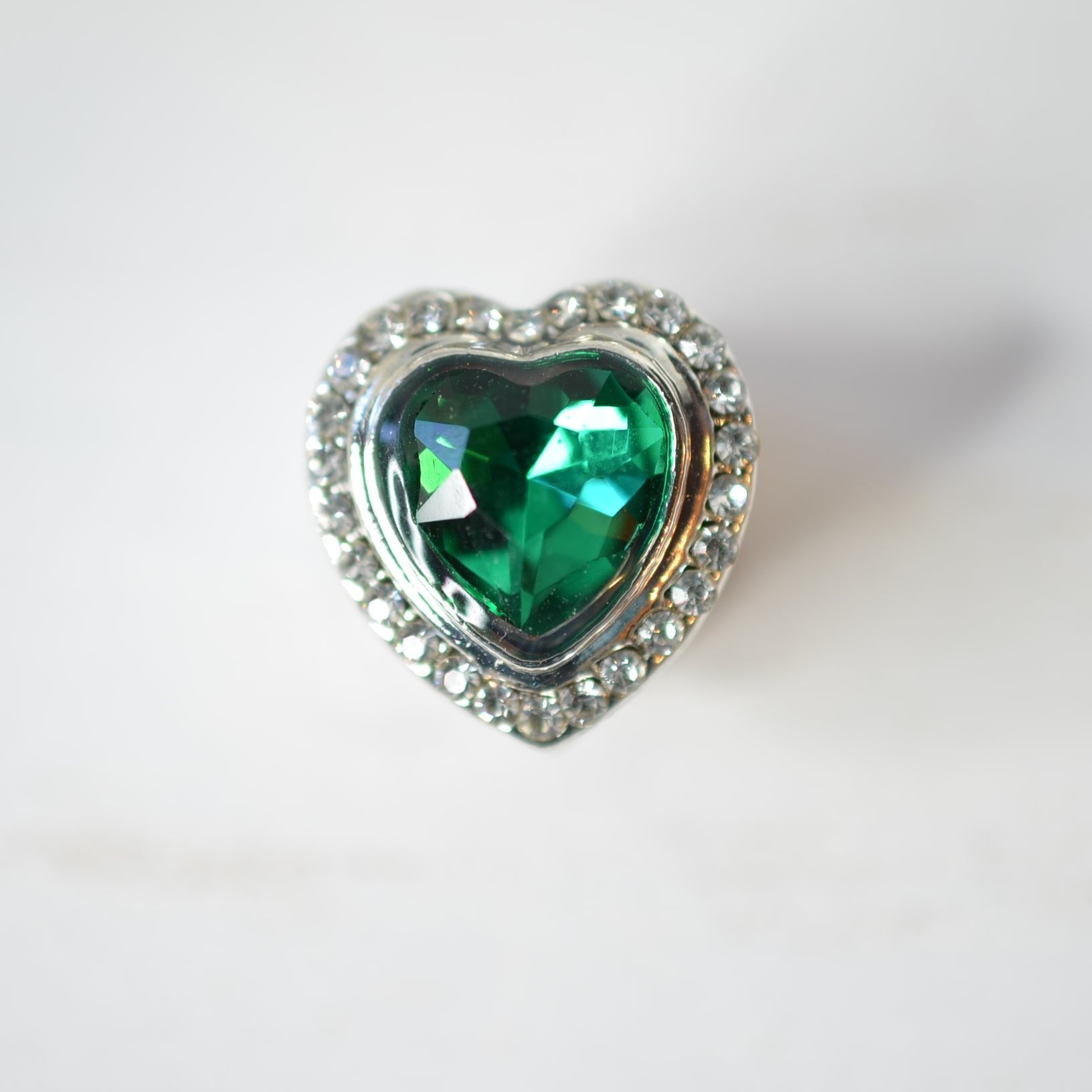 gorgeous green heart charm for watch bands