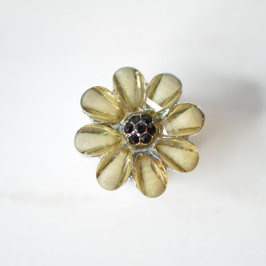 black flower charm for watch bands