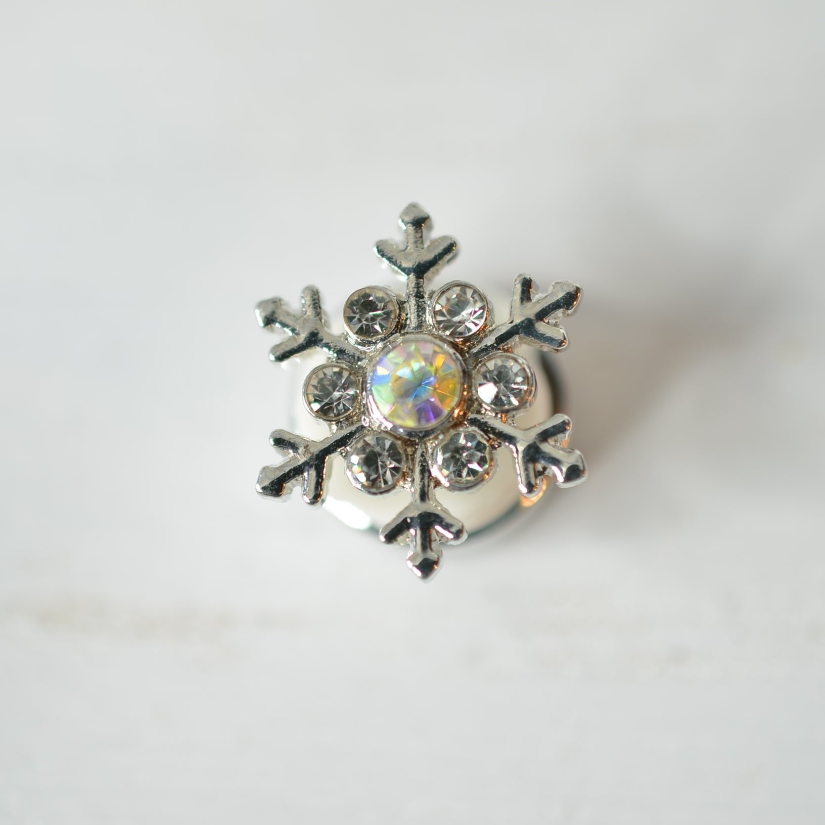 Snowflake jewelry charm for watch bands