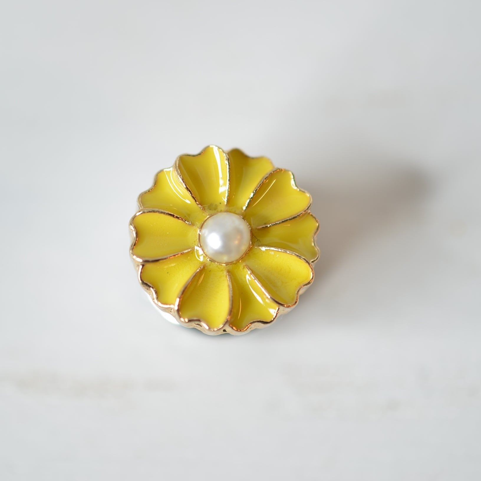 Yellow flower charm for watch bands