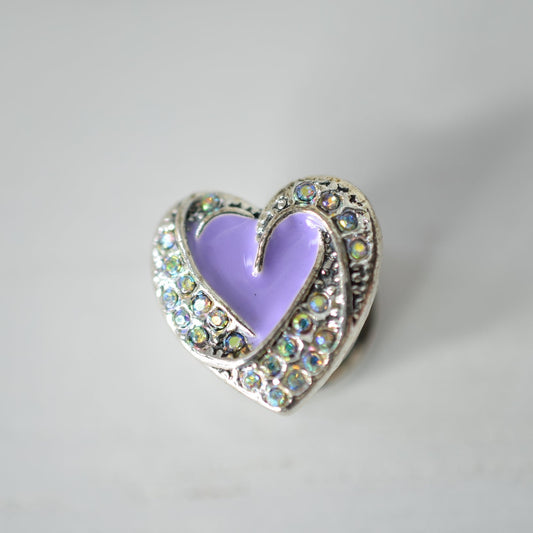 purple heart watch band charms