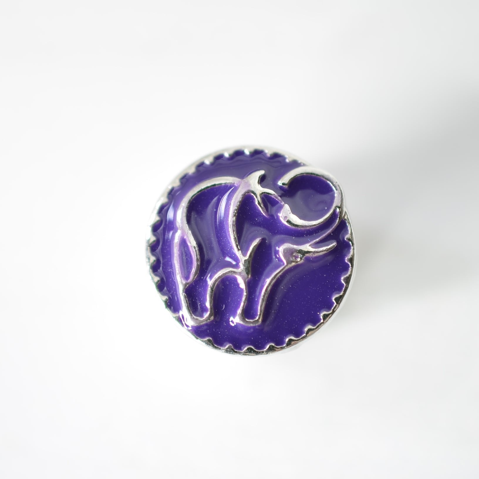 purple good luck elephant watch band charm