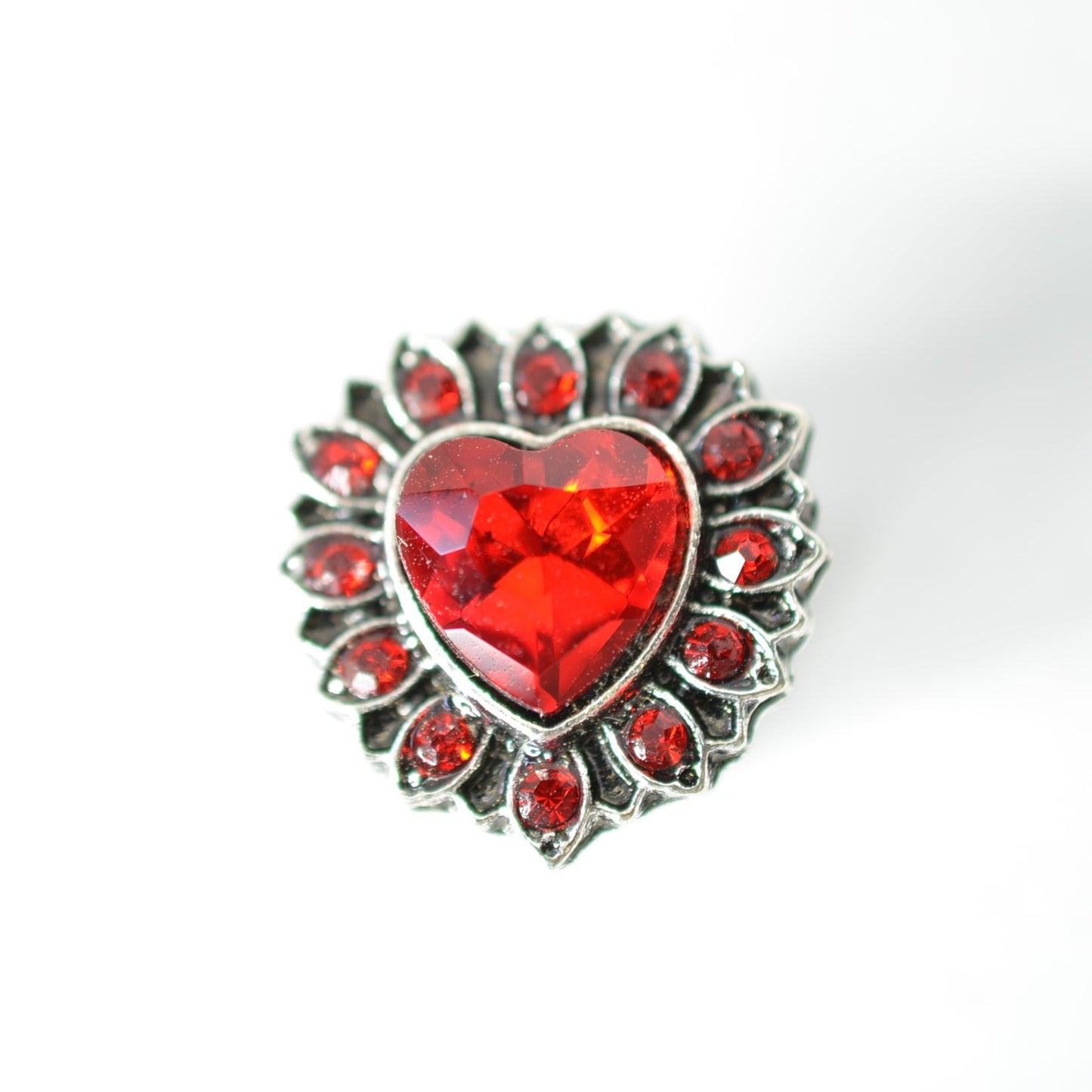 red heart watch band charm