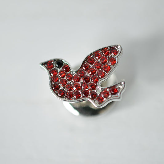 red dove bird watch band charm