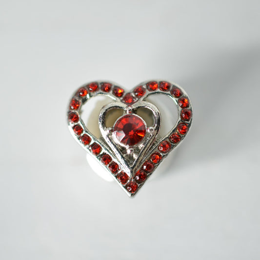 red heart watch band charm