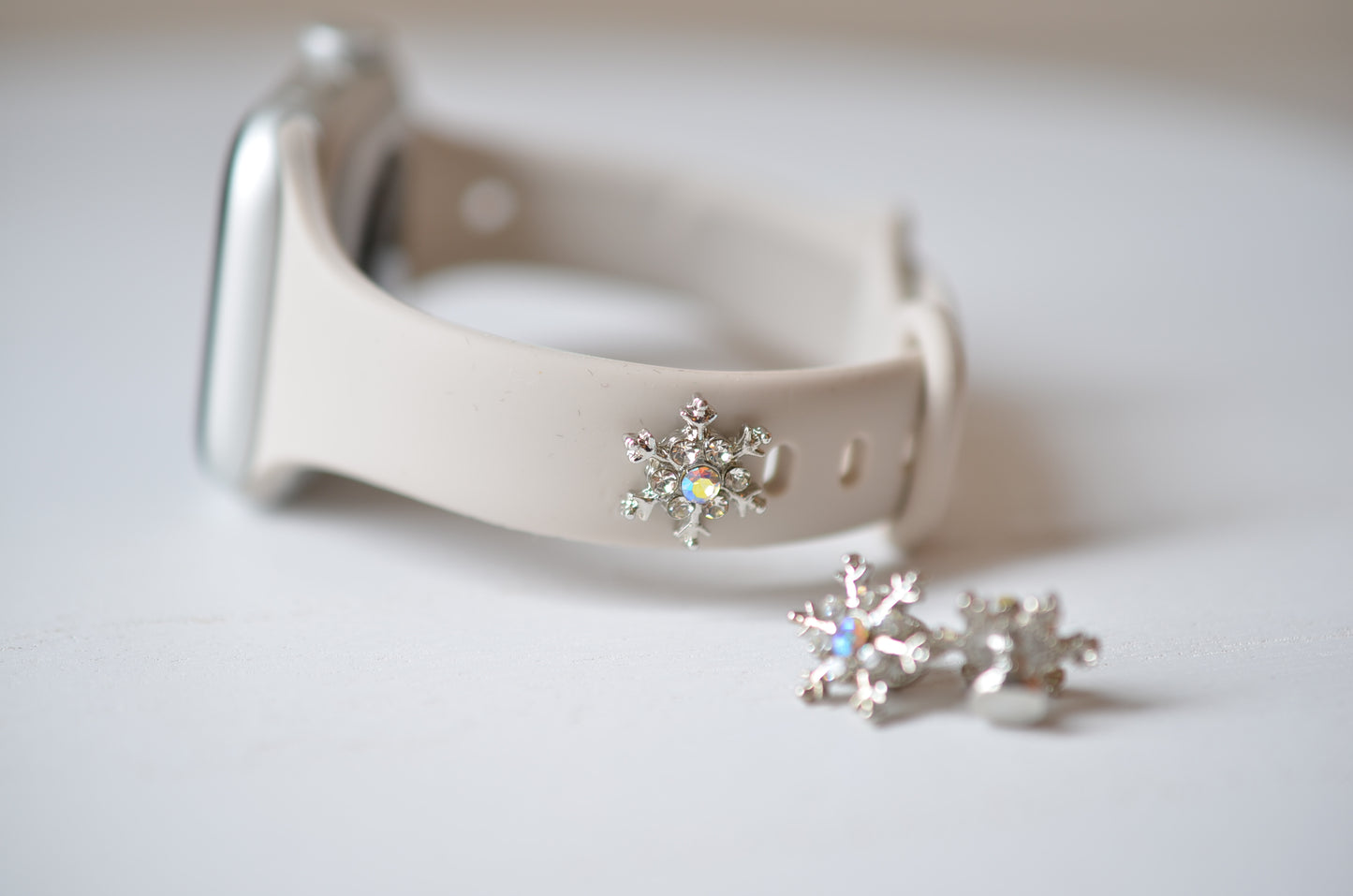 Snowflake Watch Band Charm (Multitone Stones)