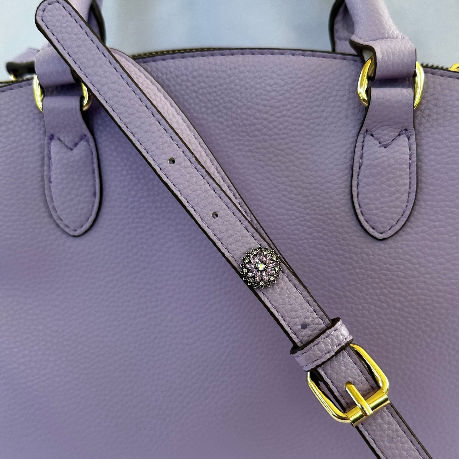 Purple Flower Bag, Watch Band Charm 