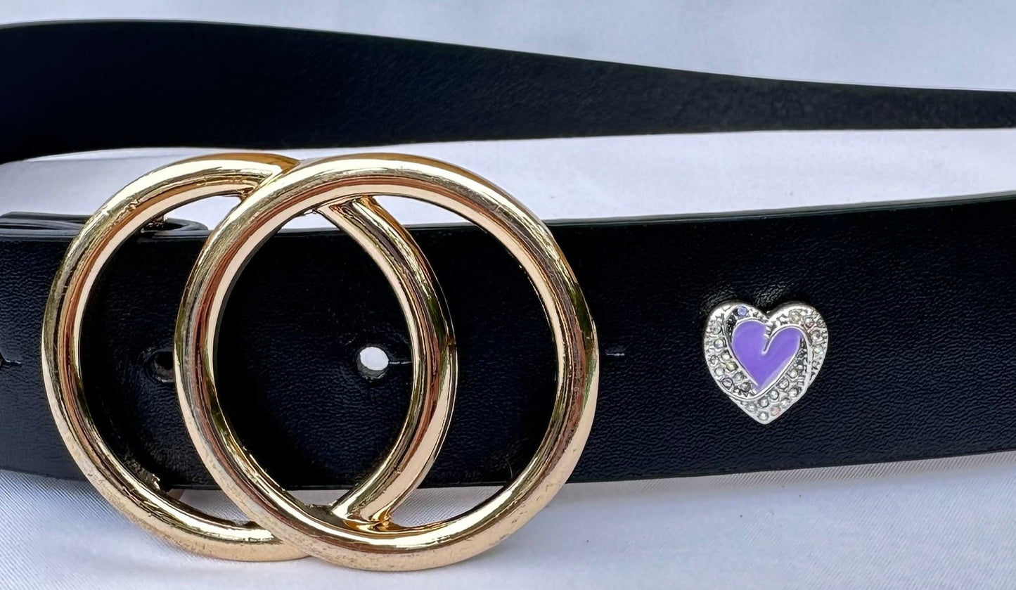 Purple Heart Charm for Belt, Bag and Watch Band Charm
