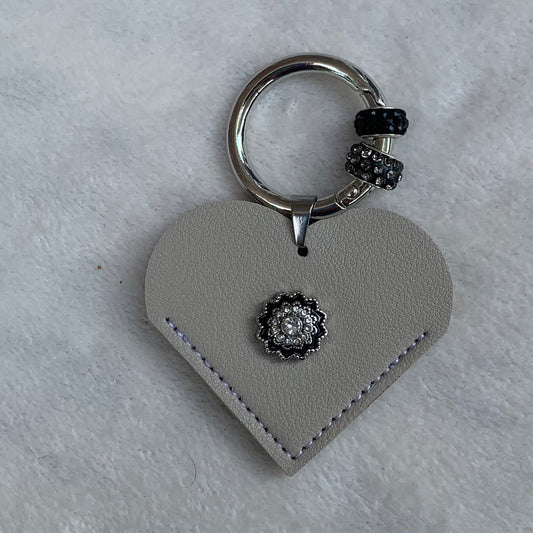 Heart PU Leather Bag Accessory and Keychain