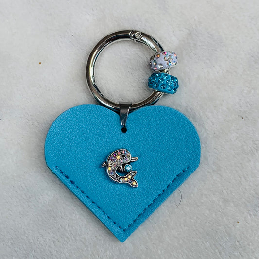 Heart PU Leather Bag Accessory and Keychain
