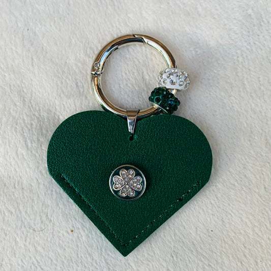 Heart PU Leather Bag Accessory and Keychain
